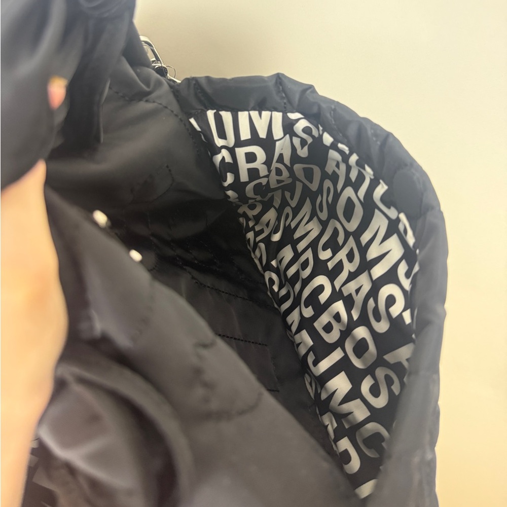 Marc Jacobs Black Quilted travel Tote Bag Overnight bag Crossbody strap - Picture 10 of 15